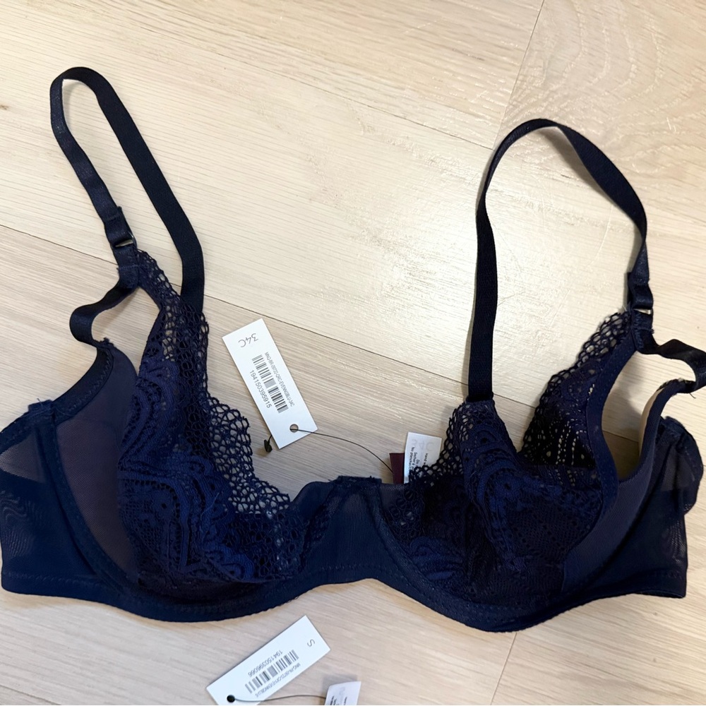 Adore Me Kaia Contour Purple Lace Lingerie Set Bra Panties 34C - Picture 5 of 6